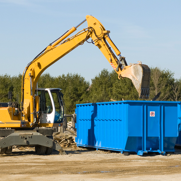 what size residential dumpster rentals are available in Charter Oak CA